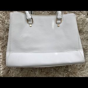 White Leather satchel bag
